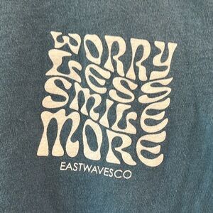 East Waves Co Worry Less Smile More Short Sleeve T Shirt - Size Small
